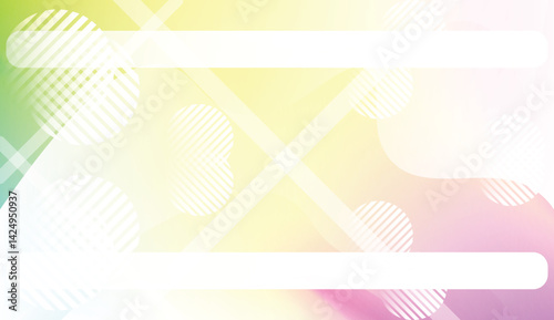 Template Background With Wave Geometric Shape, Lines, Circle. For Design, Presentation, Business. Vector Illustration