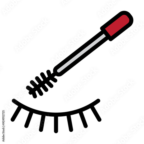 Mascara Vector Filled Icon Design