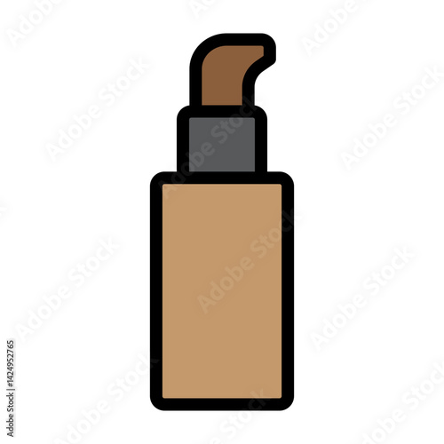 Foundation Bottle Vector Filled Icon Design