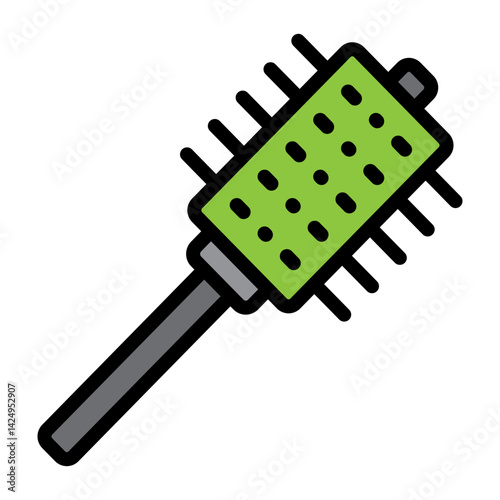 Hair Brush Vector Filled Icon Design