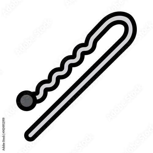 Hair Clip Vector Filled Icon Design