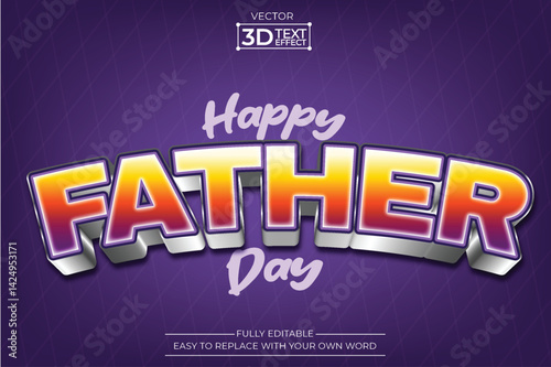 Happy Father day  editable 3D Text effect