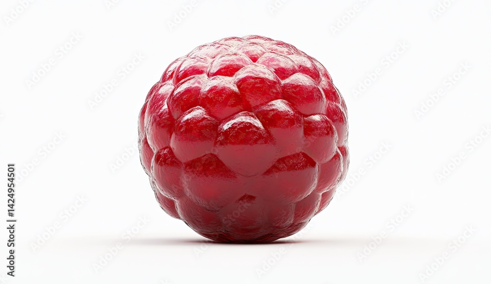 Single red raspberry isolated on white. Single red raspberry isolated on white.