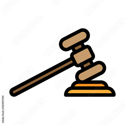 Law Vector Filled Icon Design