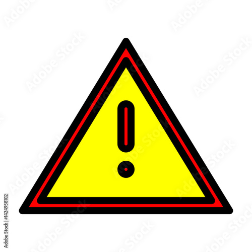 Warning Vector Filled Icon Design