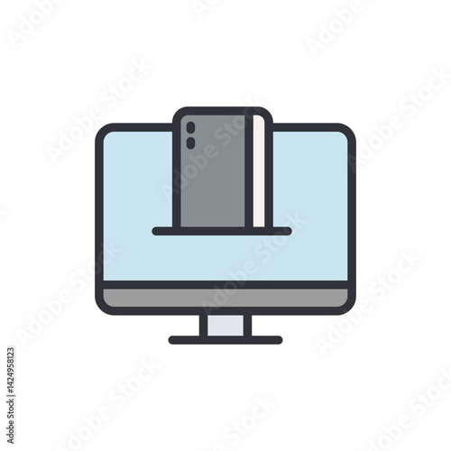 Card payment colored icons, minimalist vector illustration ,simple transparent graphic element .Isolated on white background
