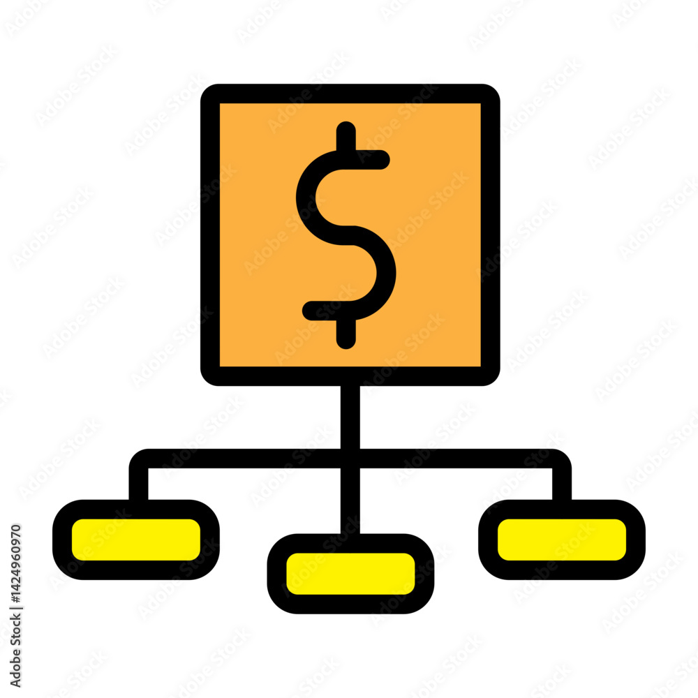 Cash Flow Management Vector Filled Icon Design Cash Flow Management Vector Filled Icon Design