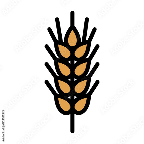 Wheat Vector Filled Icon Design