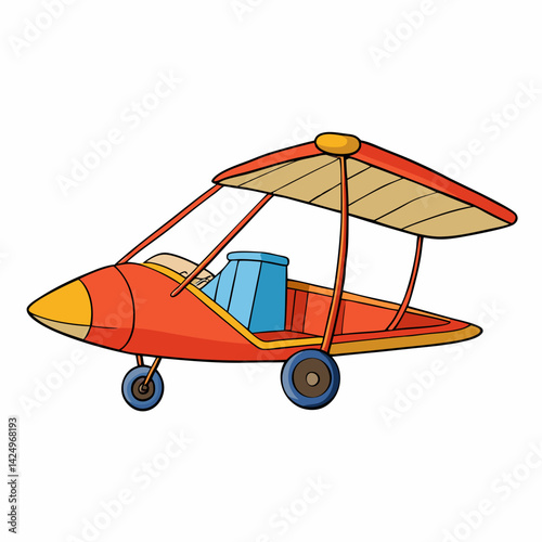 vintage biplane isolated on white