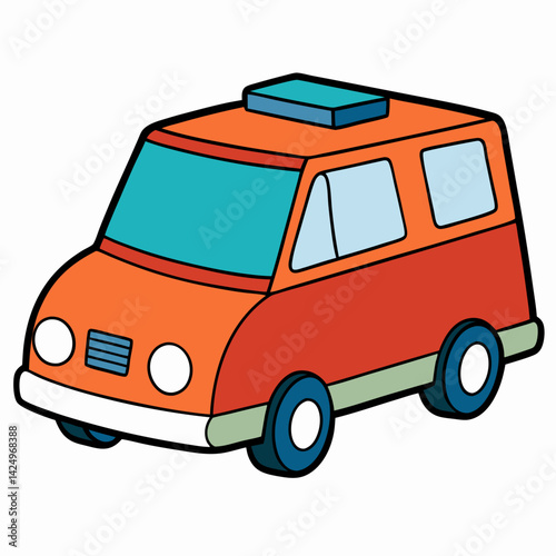 Wallpaper Mural red car isolated on white Torontodigital.ca