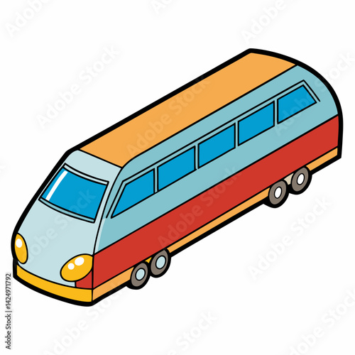 bus isolated on white