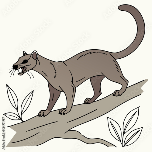 A vector of a fossa