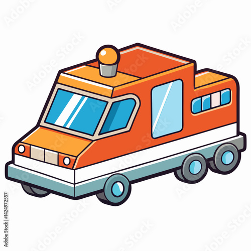 cartoon ambulance car