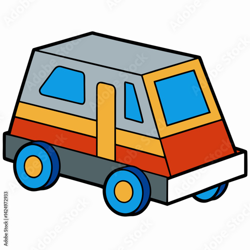 toy truck isolated on white