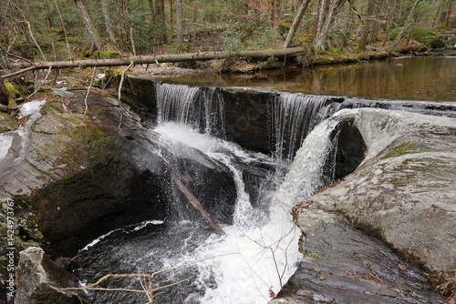 rocky waterfall in the forest