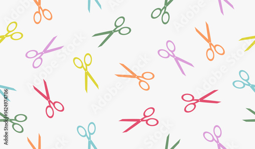 Cute scissors pattern background vector design