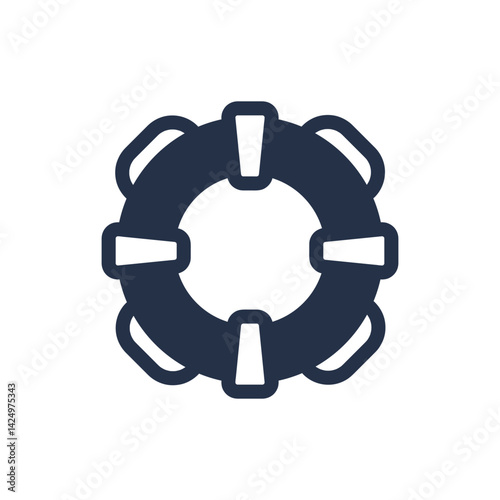 Lifebuoy icon. Solid glyph series icon