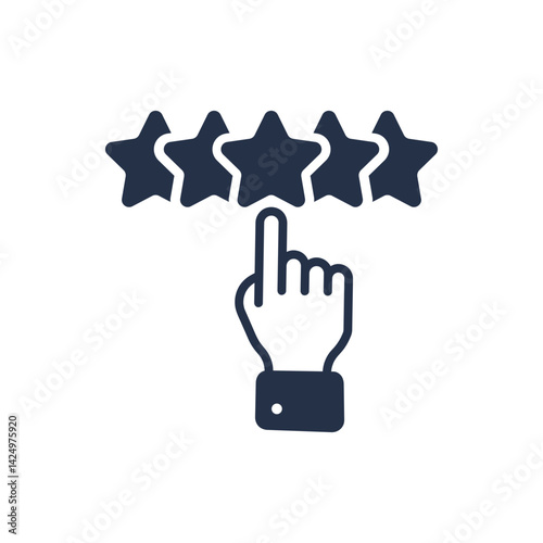 Rating icon. Solid glyph series icon