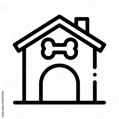 pet house line icon