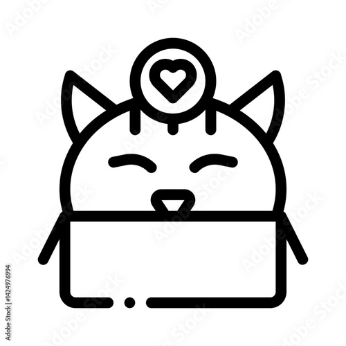 pet adoption line icon