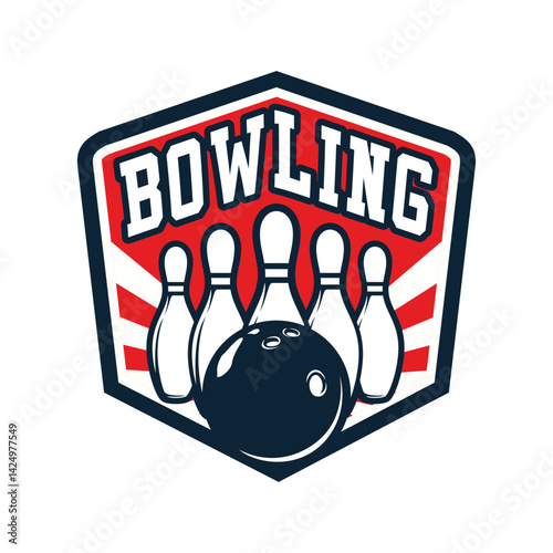 Bowling Sport Logo design vector