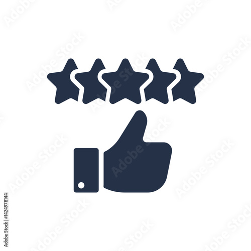 Positive feedback icon. Solid glyph series icon