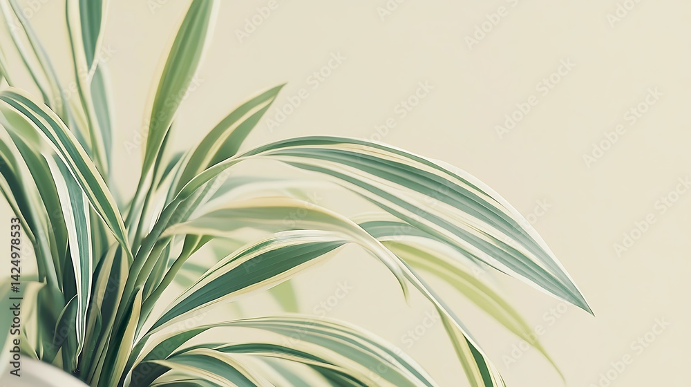 Fototapeta premium Spider plant Chlorophytum comosum indoor houseplant