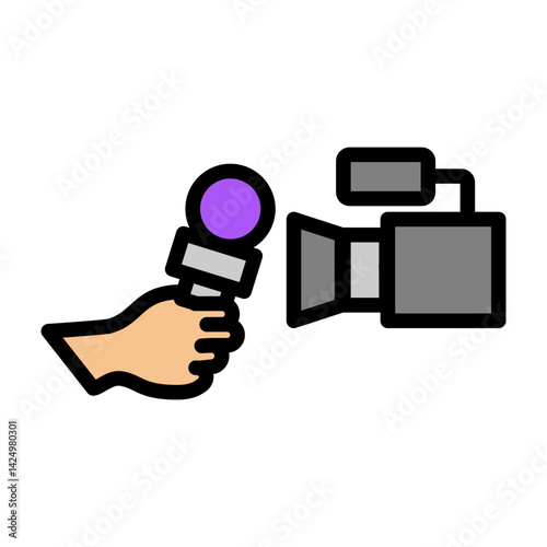 Journalist Vector Filled Icon Design