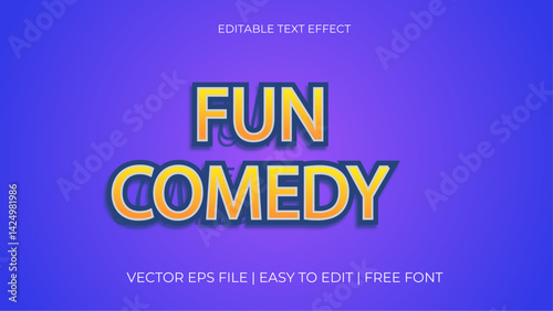 Fun comedy cartoon text effect, editable comic and funny text style