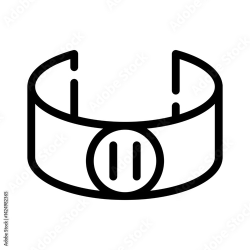 pause button line icon