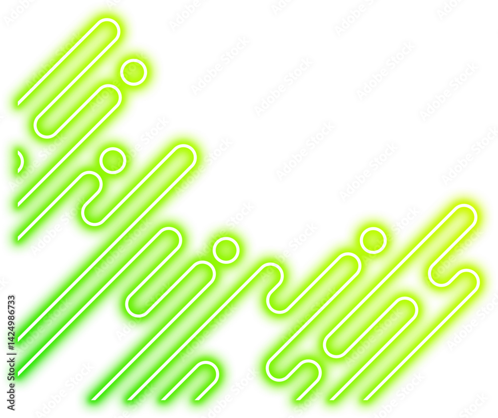 Obraz premium Neon Geometric Rounded Corner