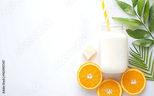 Refreshing Smoothie, Orange Slices photo