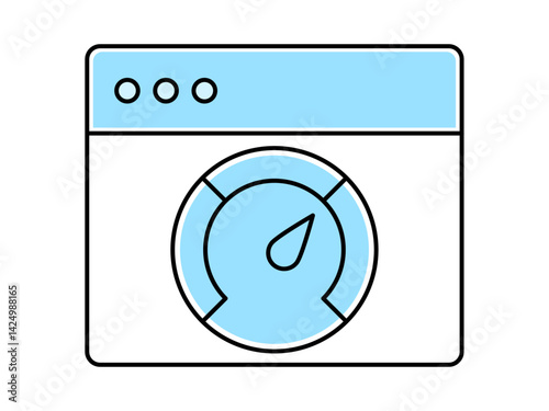 Program Speedtest icon. Programming icon and symbol. Programming elements. Simple flat vector icon.