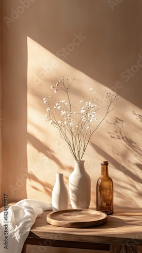 simple vases and flowers