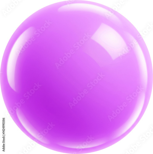 Obraz na płótnie Glossy purple sphere with bright light reflections w salonie