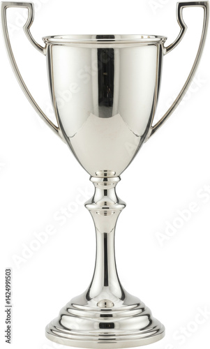 Obraz na płótnie Silver trophy cup on transparent background w salonie