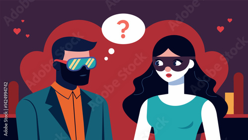 A woman wearing fear filter glasses goes on a date her companions innocent questions now feeling like invasive interrogations..