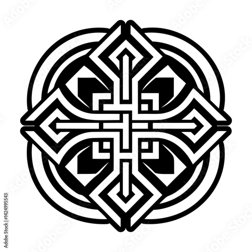 A glyph style icon of crossroad symbol tattoo