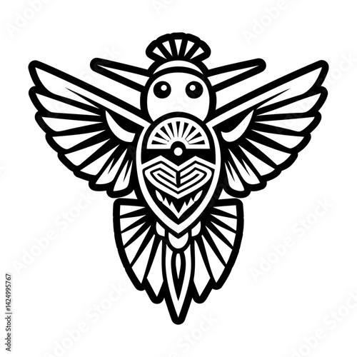 A glyph style icon of hummingbird symbol