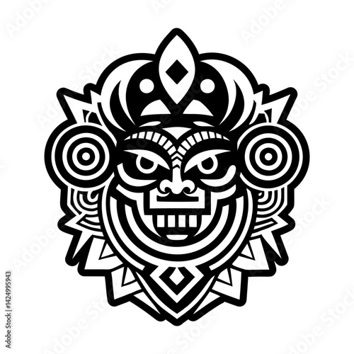 A solid style icon of hopi culture tattoo