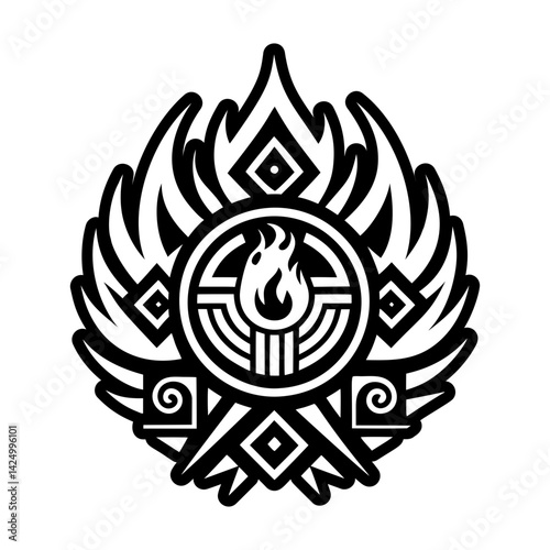 A filled style icon of fire symbol