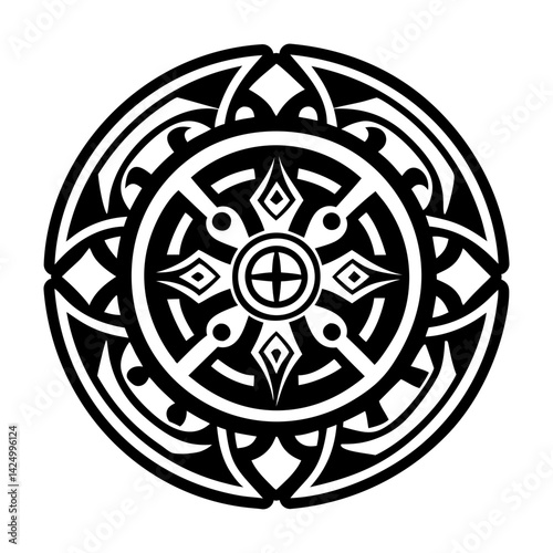 A solid style icon of life hopi symbol