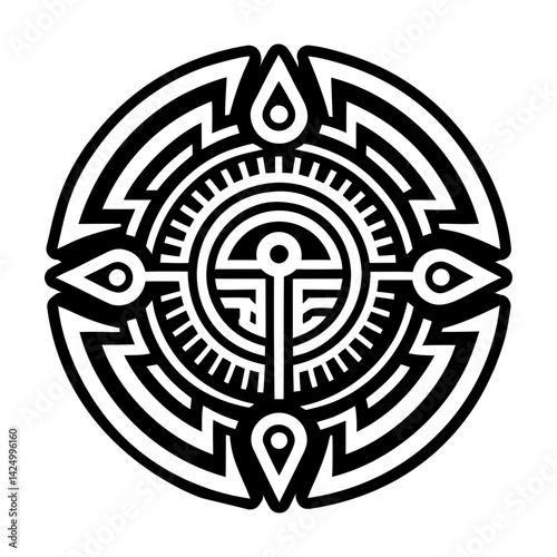 A filled style icon of hopi pathway symbol