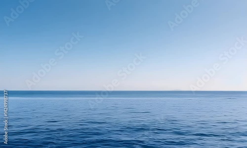 Wallpaper Mural Serene Ocean Horizon: A Calm Seascape Under a Clear Blue Sky Torontodigital.ca