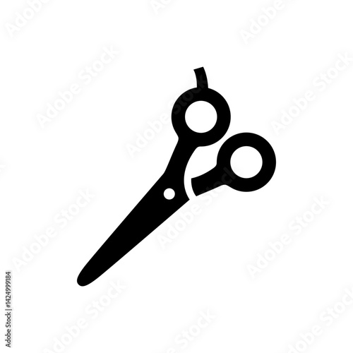 Scissor icon in flat style. Cutting hair equipment illustration on isolated background. Hairdressing sign business concept.