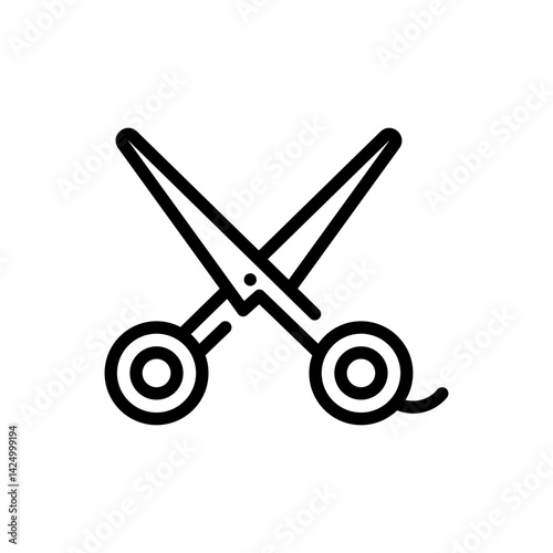 Scissor icon in flat style. Cutting hair equipment illustration on isolated background. Hairdressing sign business concept.