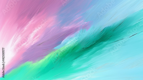 Delicate Pastel Hues Blend Purple Lavender Peach Pink Gold Tones Artwork Pattern