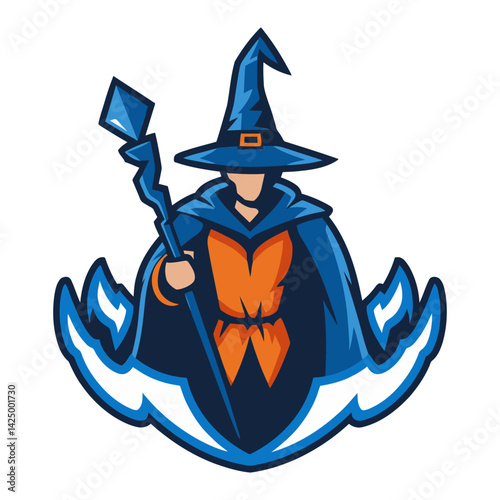 Mystic Wizard Mascot Illustration