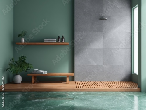 A modular bathroom featuring a walk-in shower and minimalist fixtures - home renovation towel