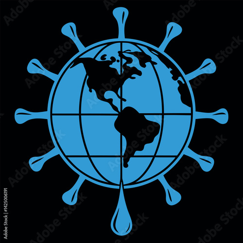 Melting Earth T-Shirt: Global Warming Awareness Graphic Tee.